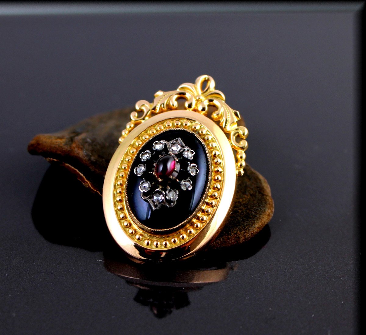 Pendant-brooch Gold And Platinum-photo-4