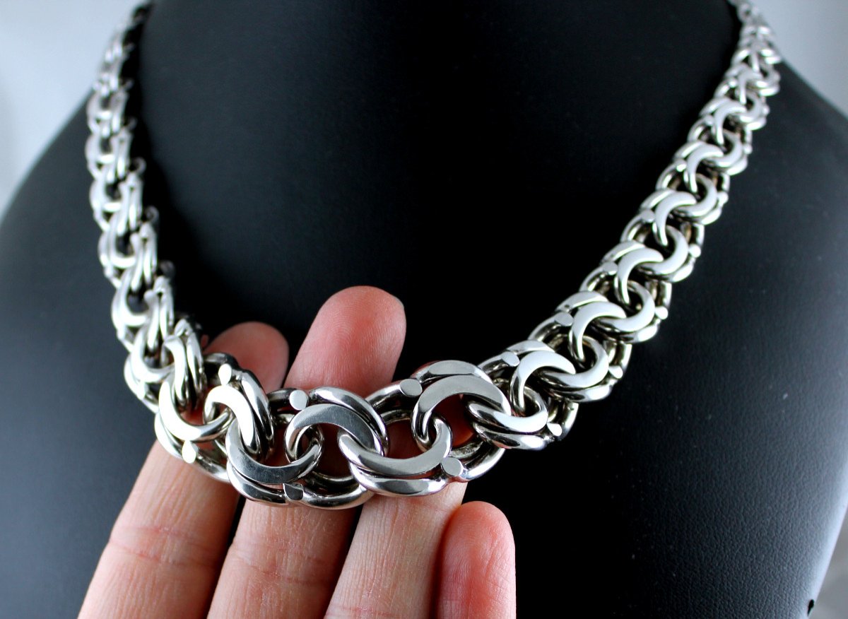 Collier Massif En Argent -112g-photo-3