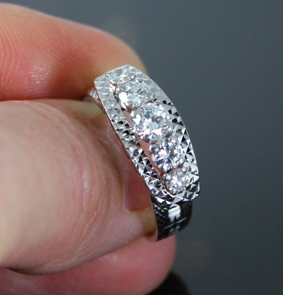 Gold Ring, Platinum And Diamonds-photo-3
