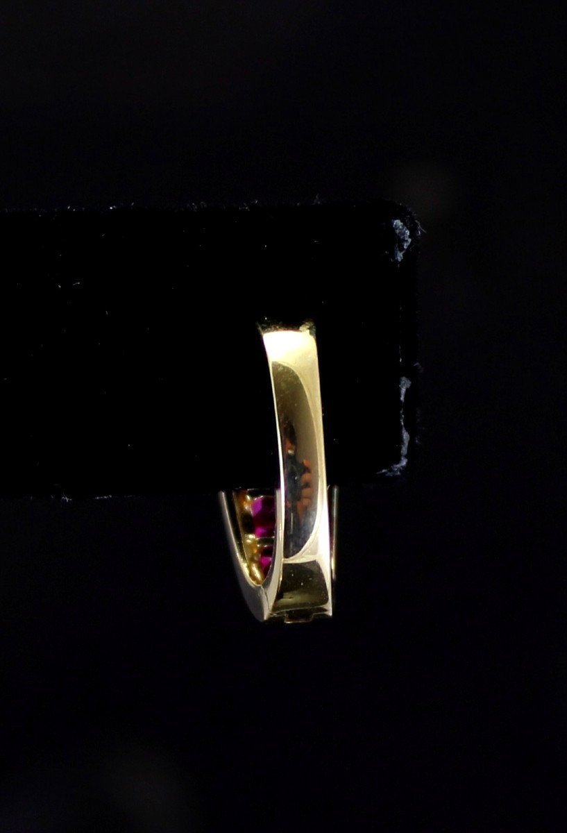 Guy Laroche Gold And Ruby Earrings-photo-3