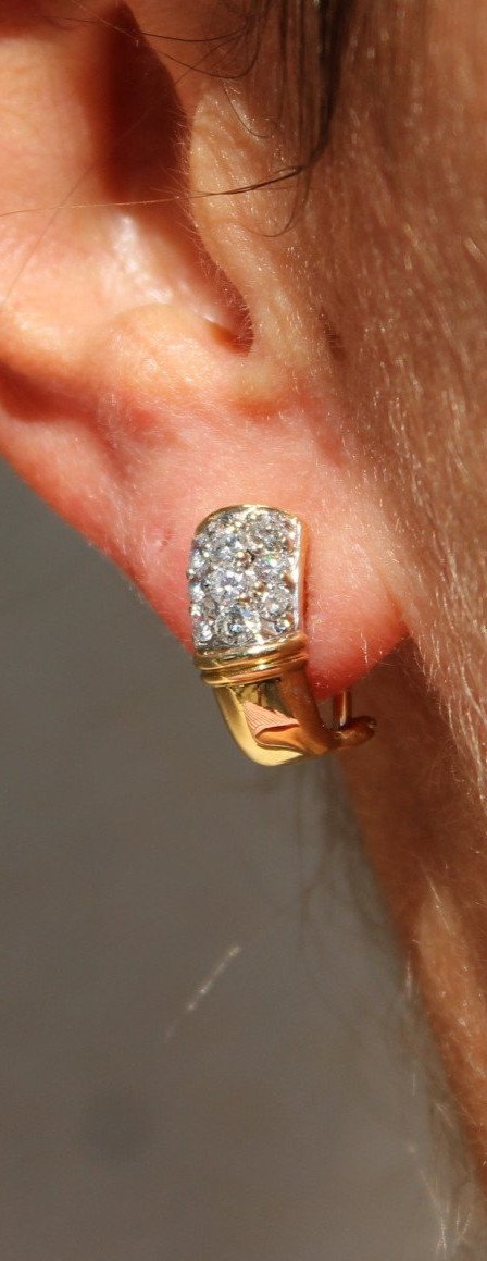 Boucles Or Et Diamants +/- 0.70 Ct-photo-2