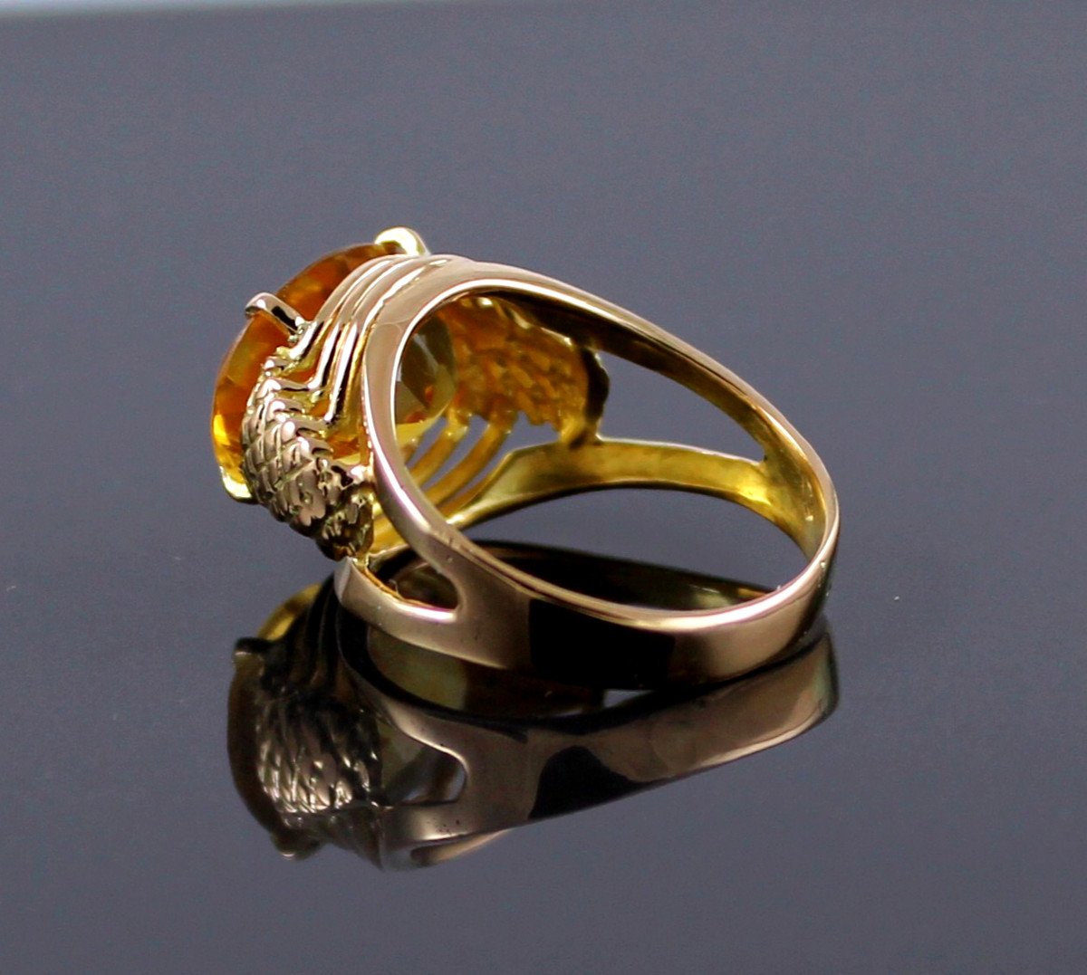 Gold And Citrine Ring-photo-2