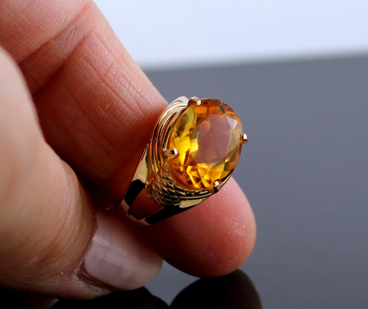 Gold And Citrine Ring-photo-3
