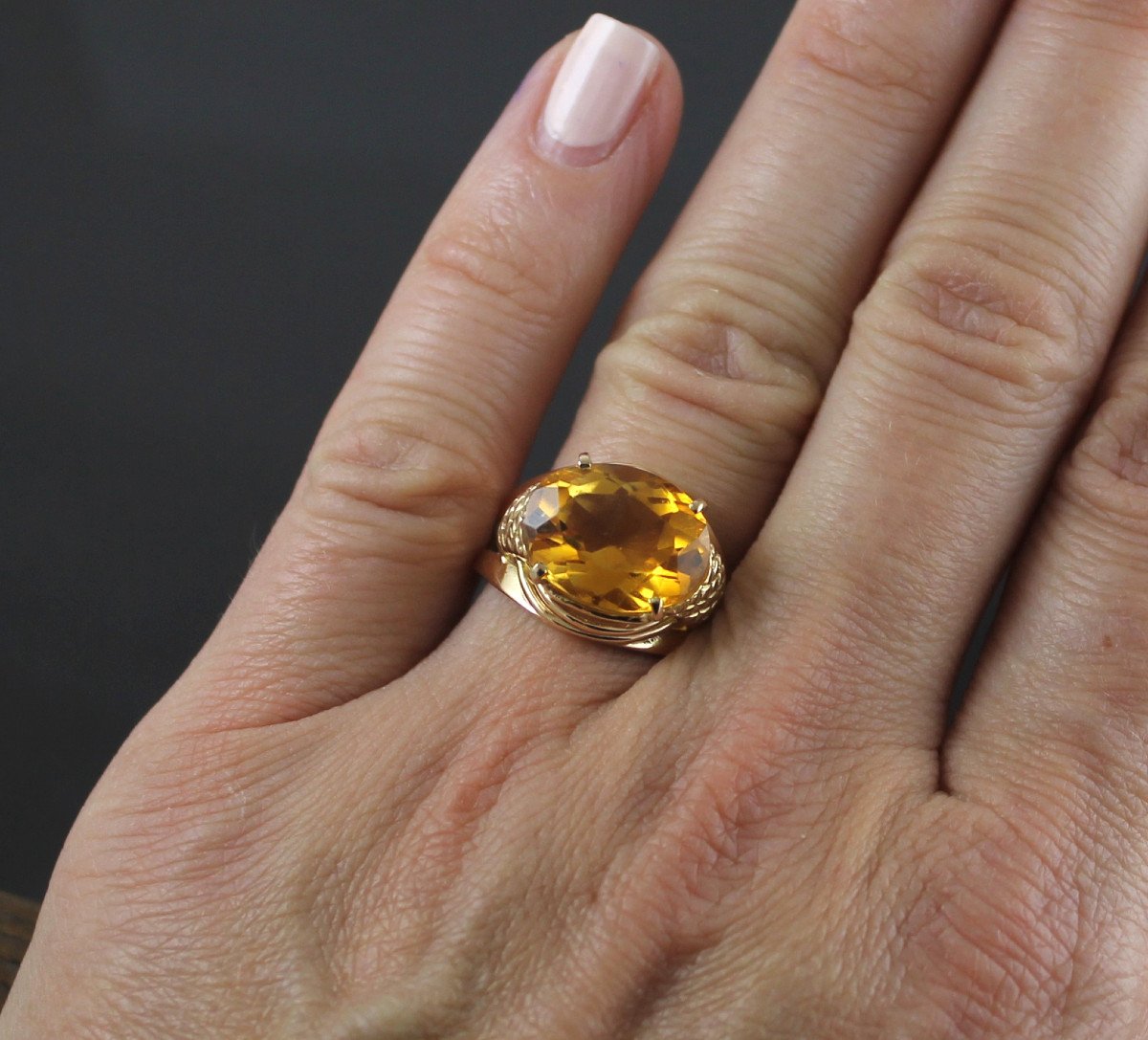 Gold And Citrine Ring-photo-1