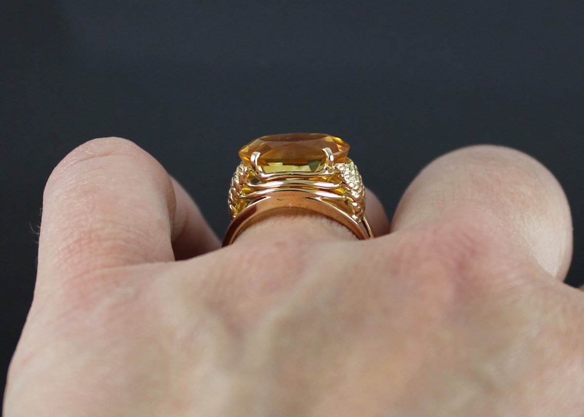 Gold And Citrine Ring-photo-3