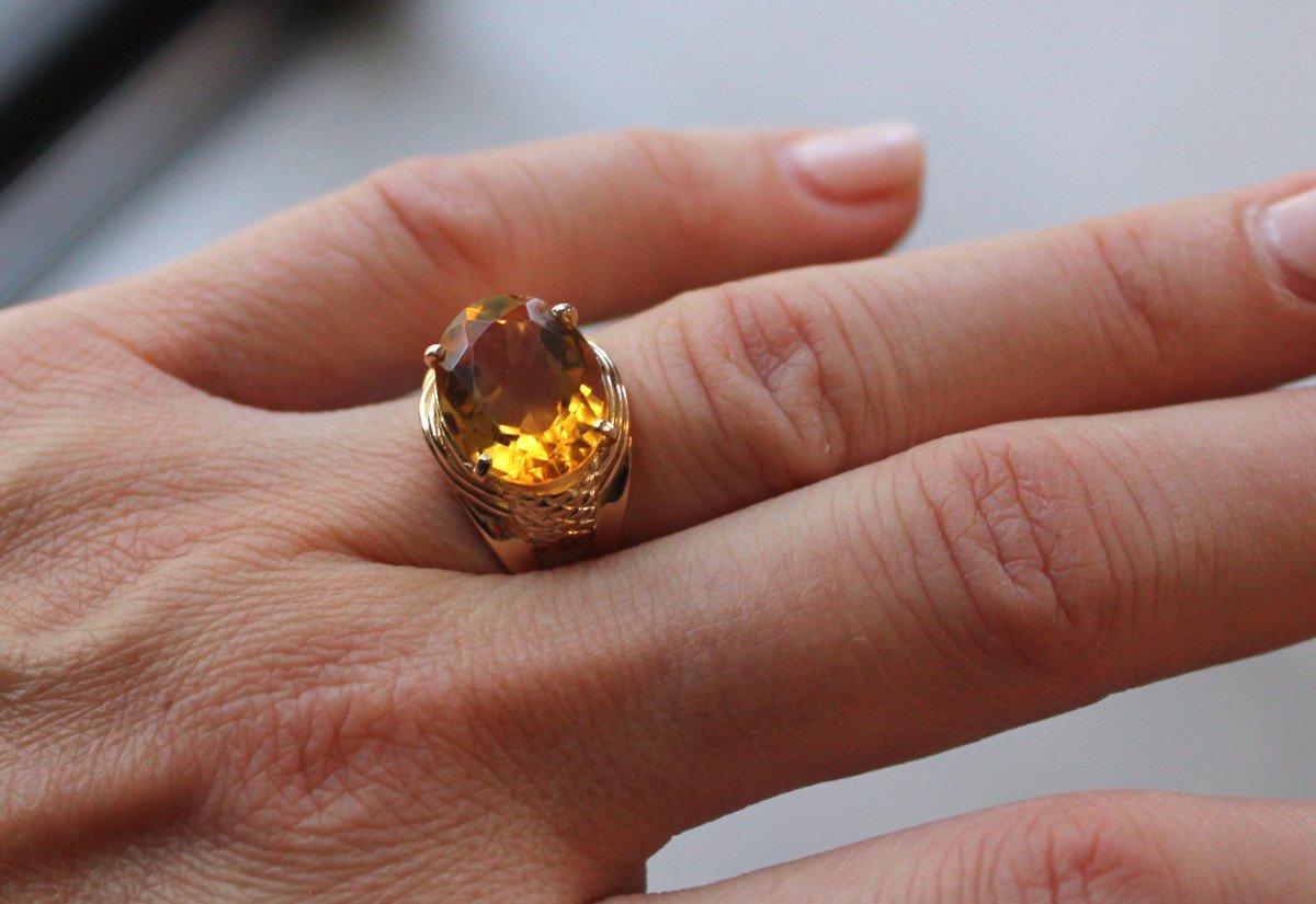 Gold And Citrine Ring-photo-5