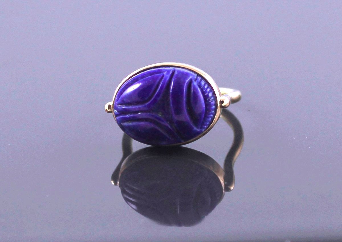 Gold And Lapis Lazuli Ring-photo-3