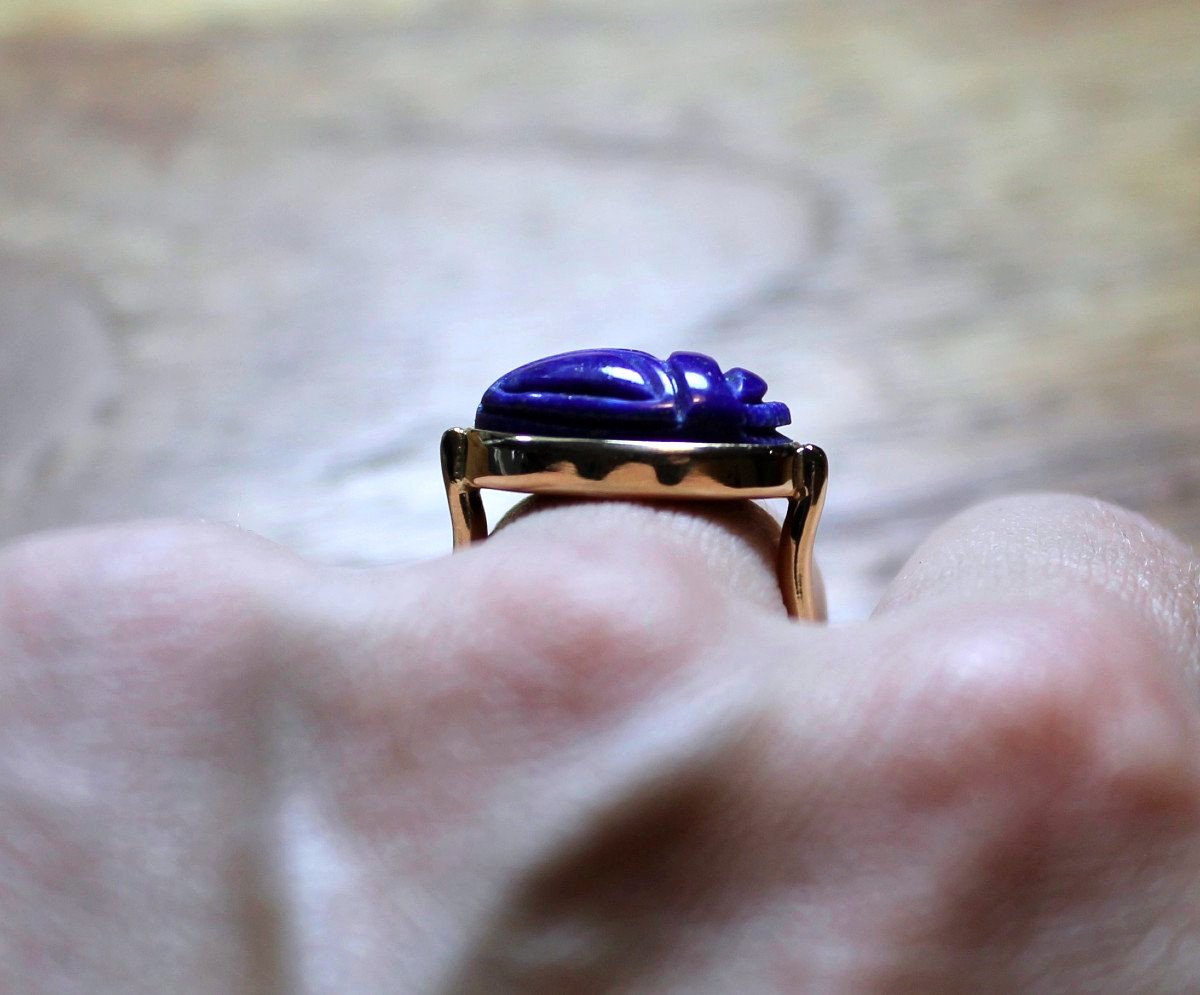 Gold And Lapis Lazuli Ring-photo-2