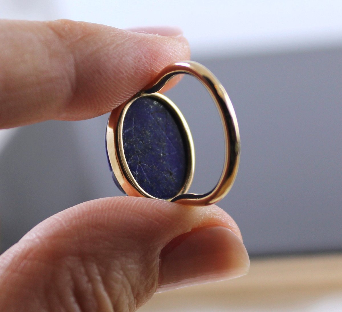 Gold And Lapis Lazuli Ring-photo-3