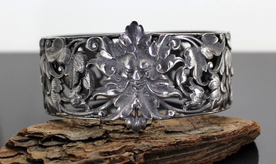 Bracelet Jonc Argent - Vers 1900-photo-2