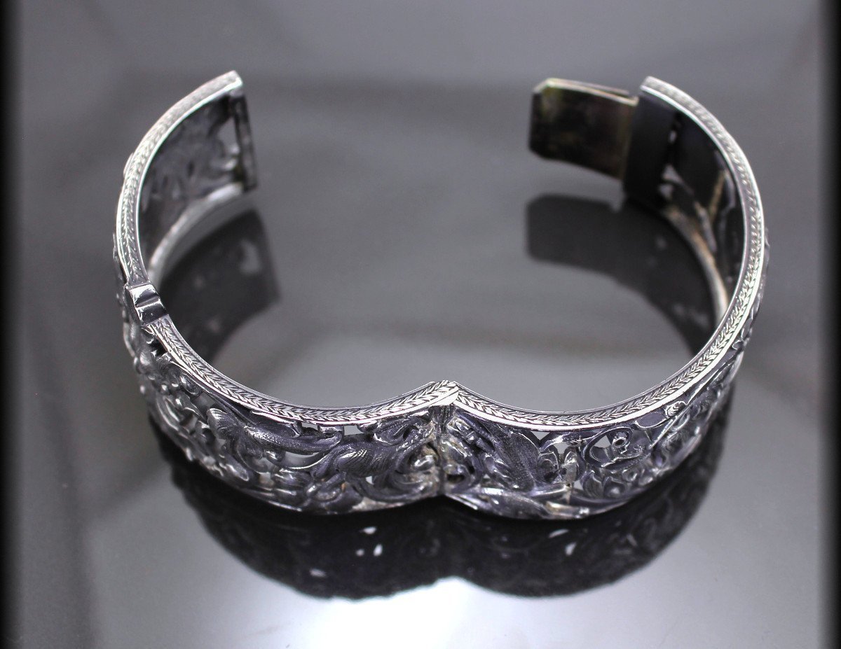 Bracelet Jonc Argent - Vers 1900-photo-4