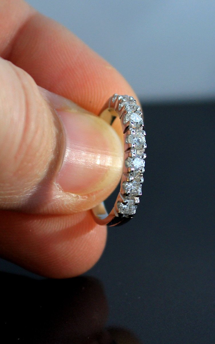 Half Wedding Ring Gold And Diamonds +/-0.45 Ct -photo-2