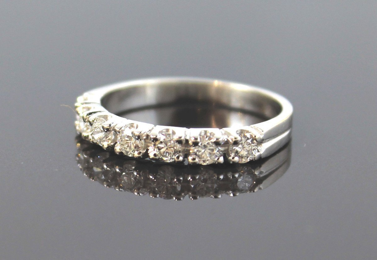 Half Wedding Ring Gold And Diamonds +/-0.45 Ct -photo-3