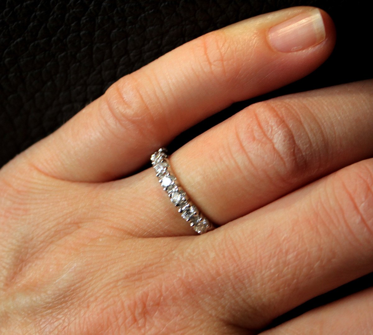 Half Wedding Ring Gold And Diamonds +/-0.45 Ct -photo-3