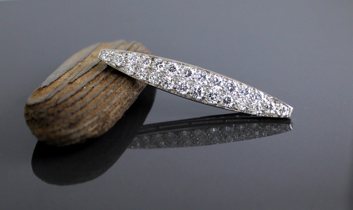 Gold And Diamond Brooch +/-1.65 Ct-photo-2