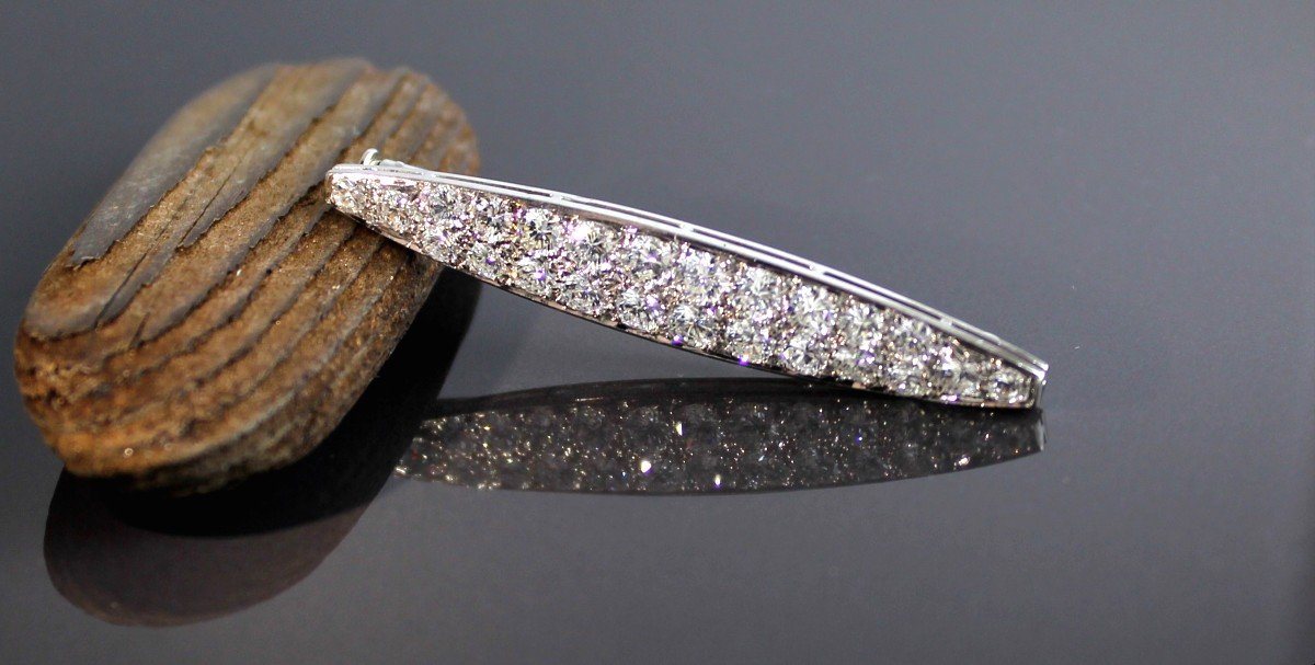 Gold And Diamond Brooch +/-1.65 Ct