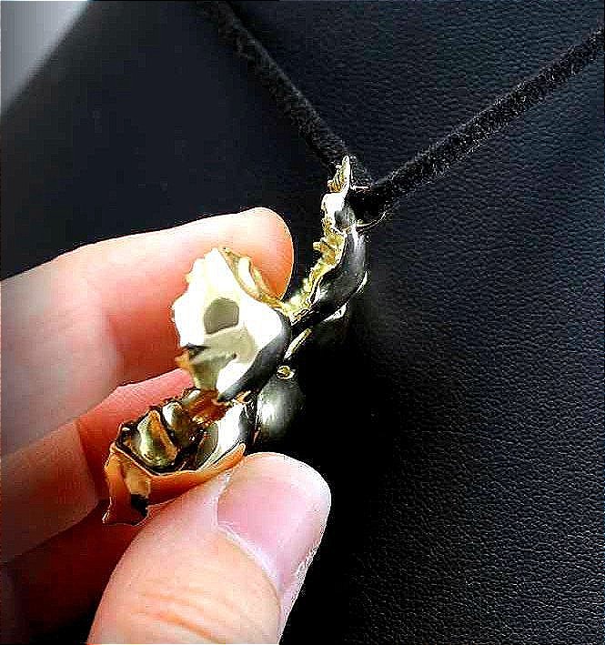 Gold And Diamond Pendant - 20 G 20 Solid - 4.5 Cm -photo-3