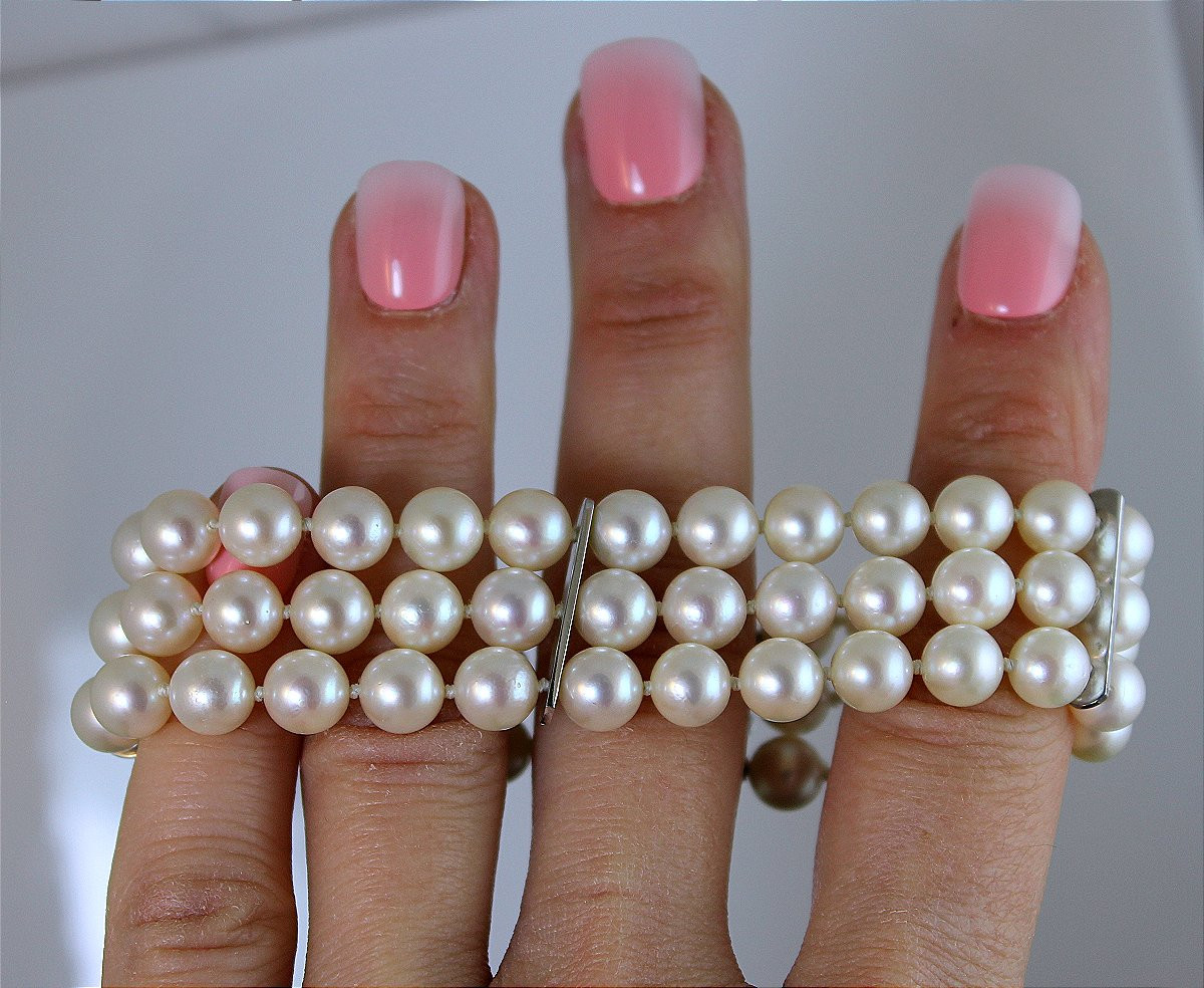 Gold, Ruby And Akoya Cultured Pearl Bracelet-photo-3