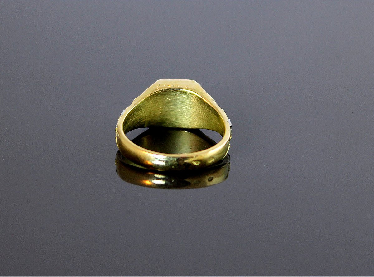 Bague  or et diamants art Nouveau-photo-5
