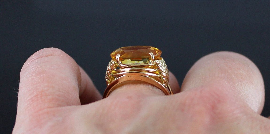 Bague or et citrine-photo-4