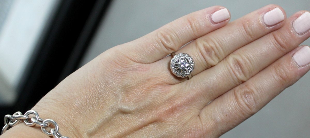 Gold And Diamond Ring - Center + 0.50 Ct-photo-2
