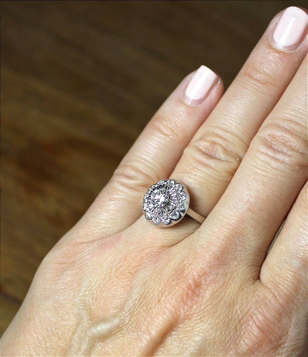 Gold And Diamond Ring - Center + 0.50 Ct-photo-5