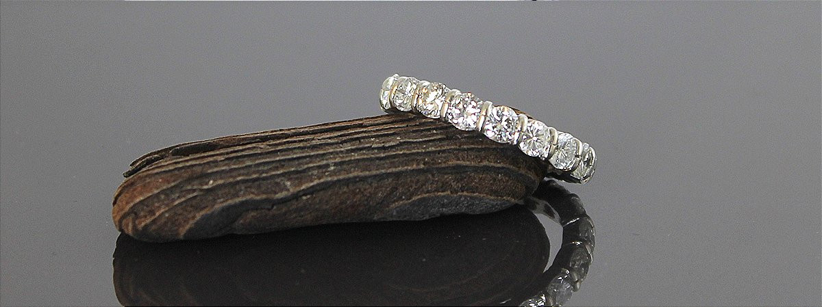 Alliance or et diamants  tour complet +/- 2.30 ct-photo-2