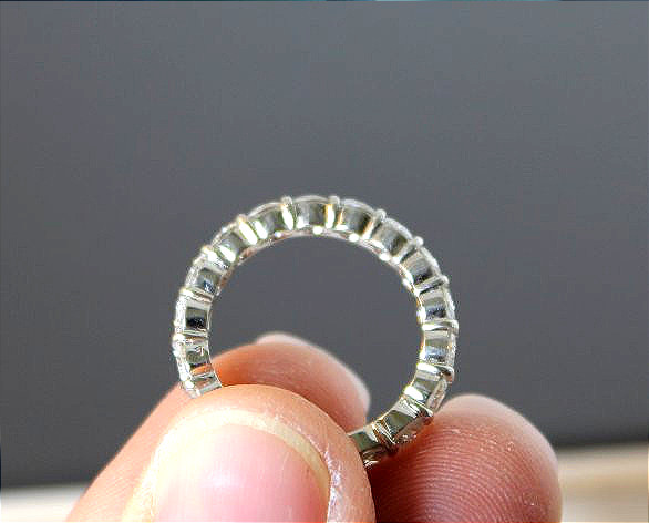 Alliance or et diamants  tour complet +/- 2.30 ct-photo-4