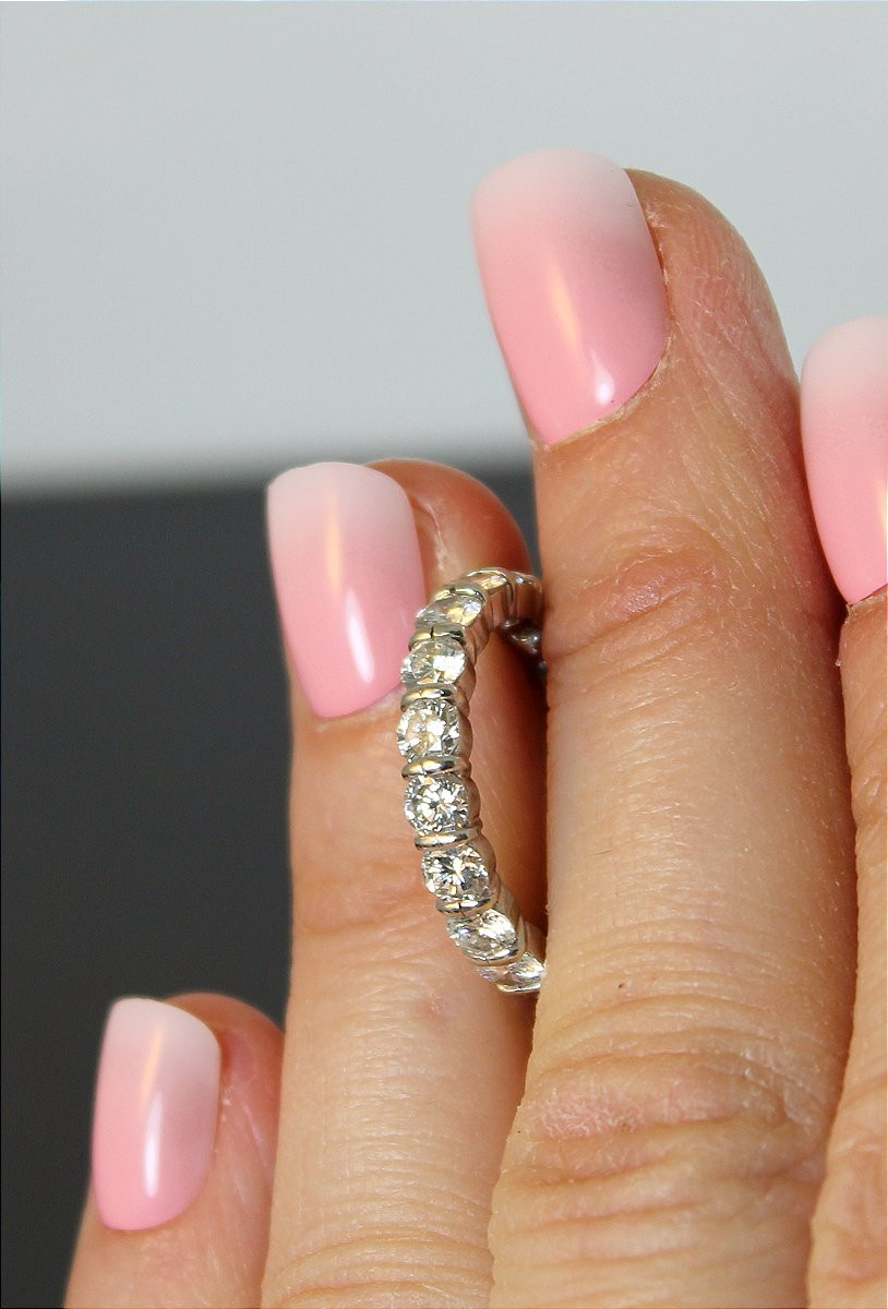 Alliance or et diamants  tour complet +/- 2.30 ct-photo-1