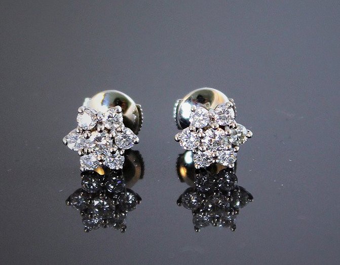 Gold And Diamond Earrings (total +/-0.94 Ct) - Alpa System-photo-2
