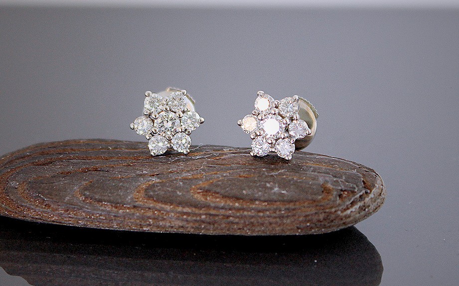 Gold And Diamond Earrings (total +/-0.94 Ct) - Alpa System