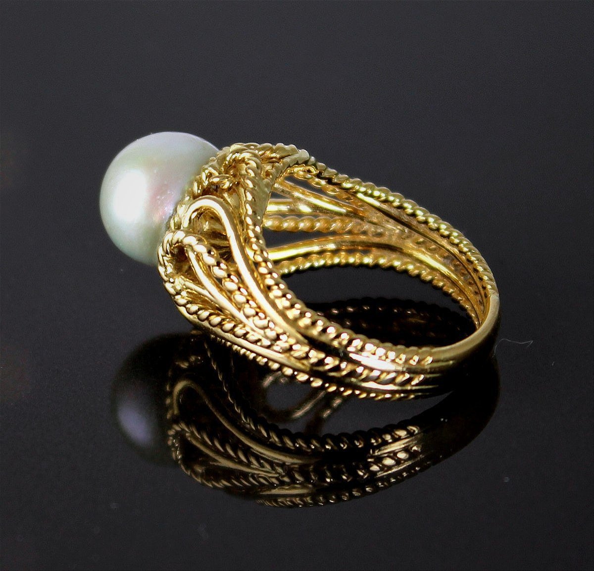 Bague or et perle de culture-photo-2