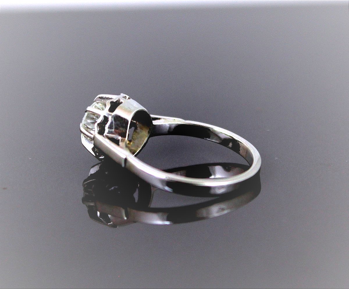 Solitaire or et platine, diamant + 0.60 ct-photo-4
