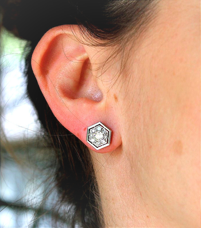 Art Deco Earrings - Diamonds +0.80 Ct