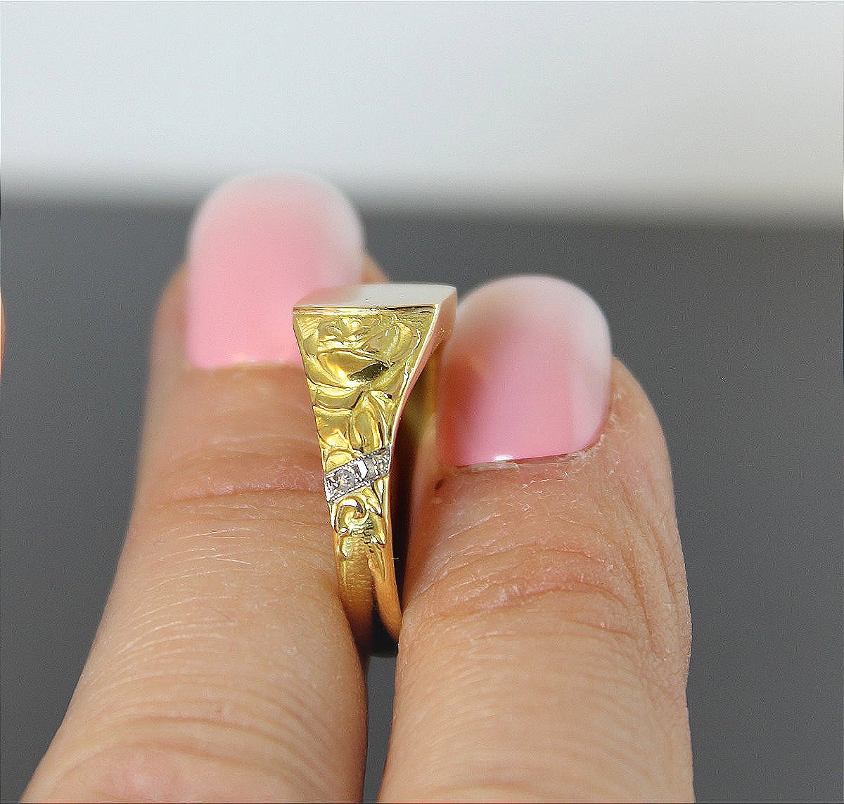 Bague or et diamants Art Déco-photo-2