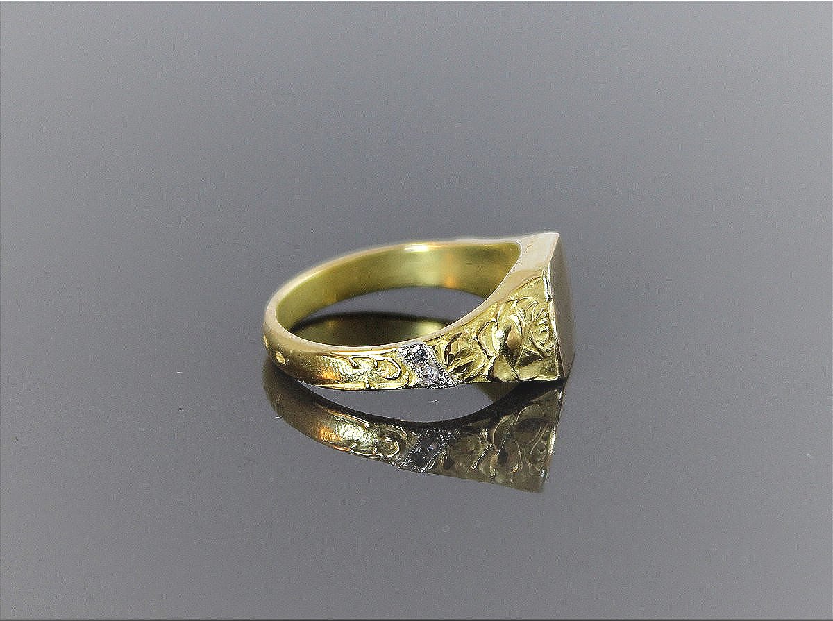 Bague or et diamants Art Déco-photo-4