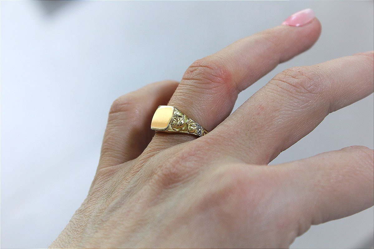 Bague or et diamants Art Déco-photo-2