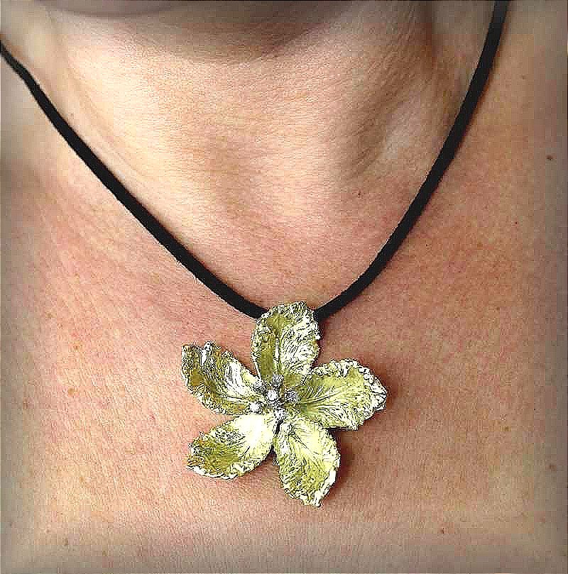 Pendentif or et diamants -20.20 G - 4.5 cm-photo-3