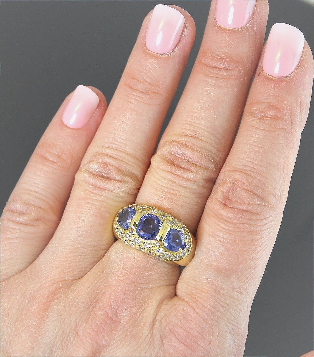 Gold, Sapphire And Diamond Ring-photo-2
