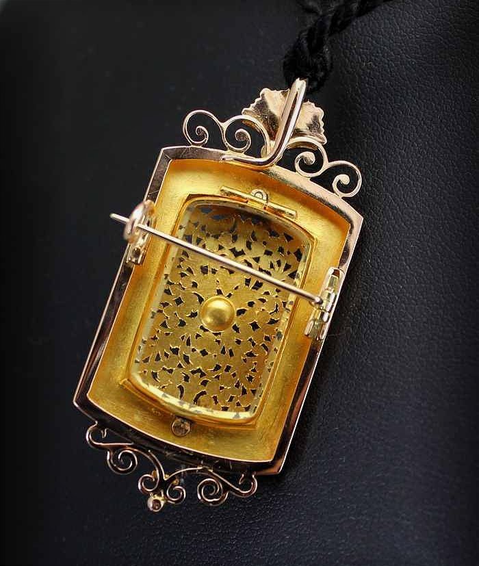 Gold Pendant/brooch/souvenir Charm, Napoleon III-photo-4