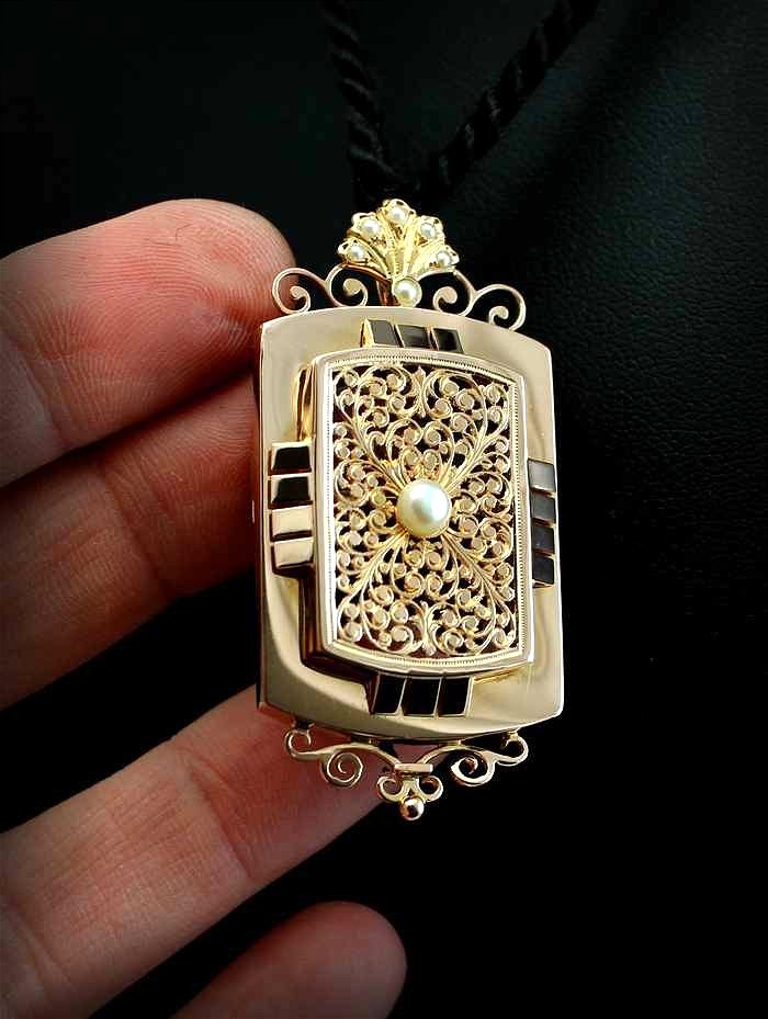 Gold Pendant/brooch/souvenir Charm, Napoleon III-photo-2