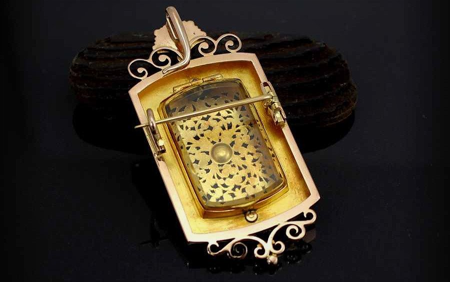 Gold Pendant/brooch/souvenir Charm, Napoleon III-photo-4