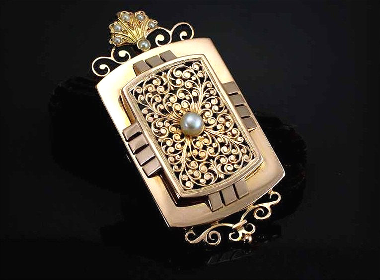 Gold Pendant/brooch/souvenir Charm, Napoleon III