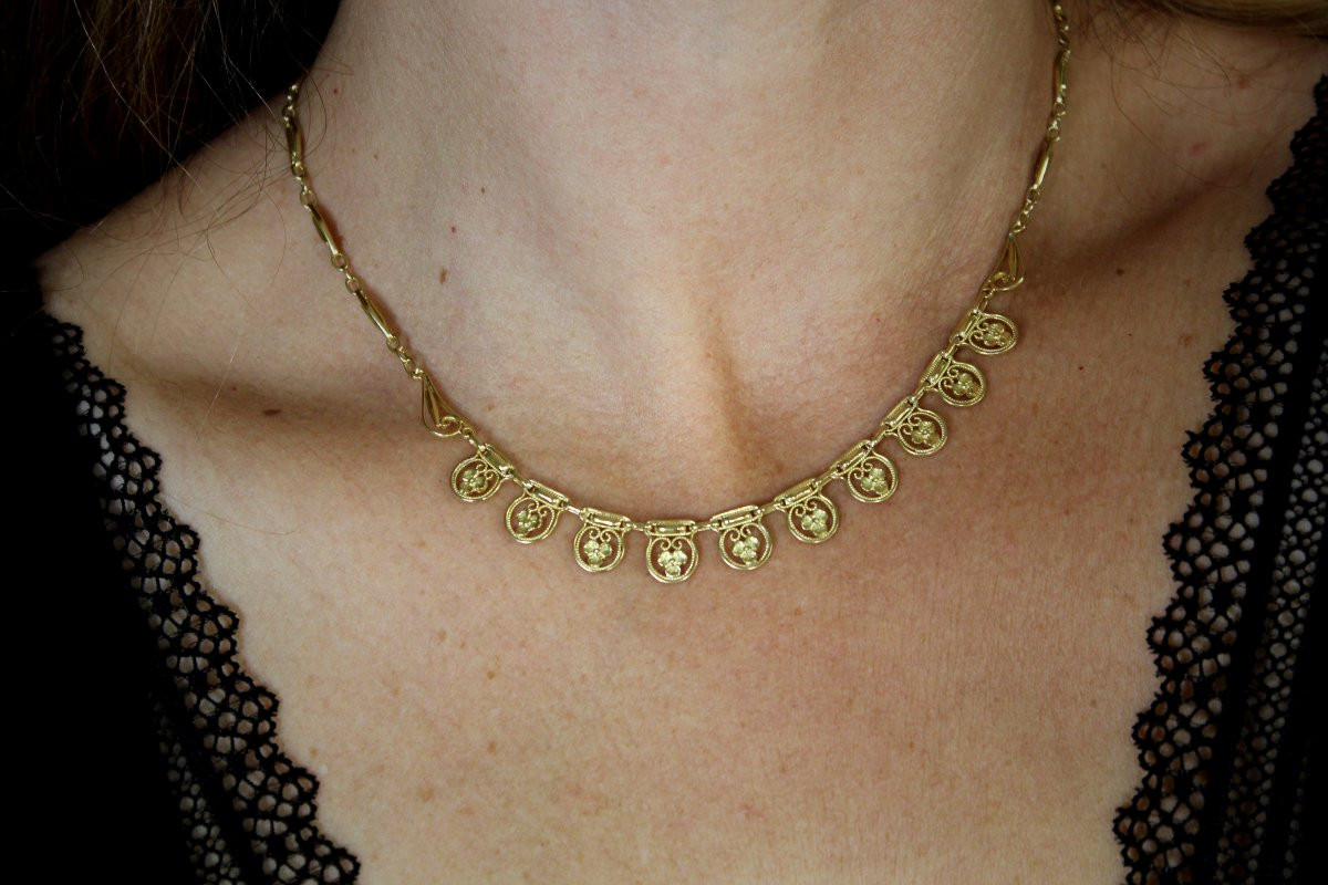 Collier or 16.30 g - vers 1900-photo-3