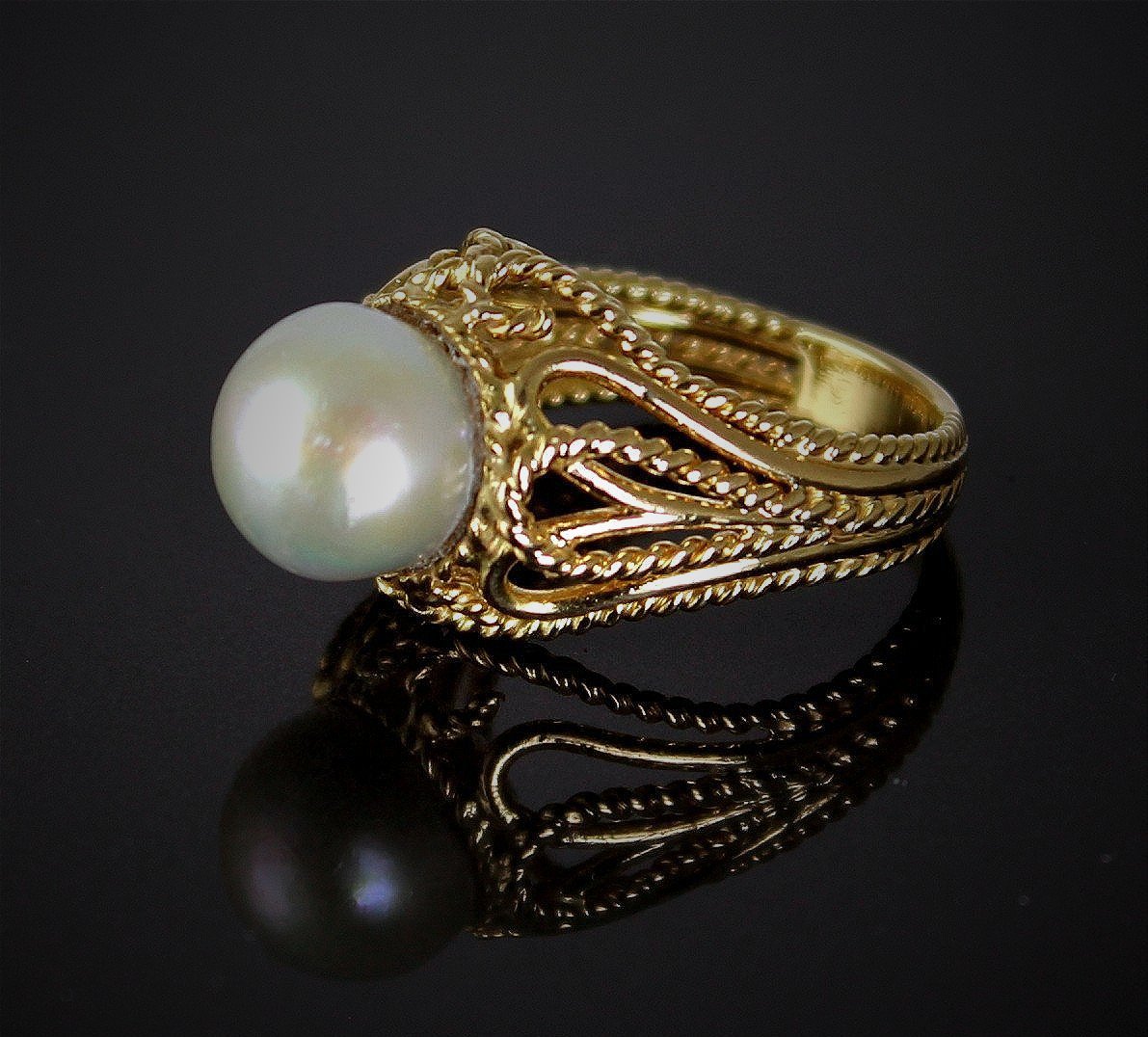Bague or et perle de culture-photo-3