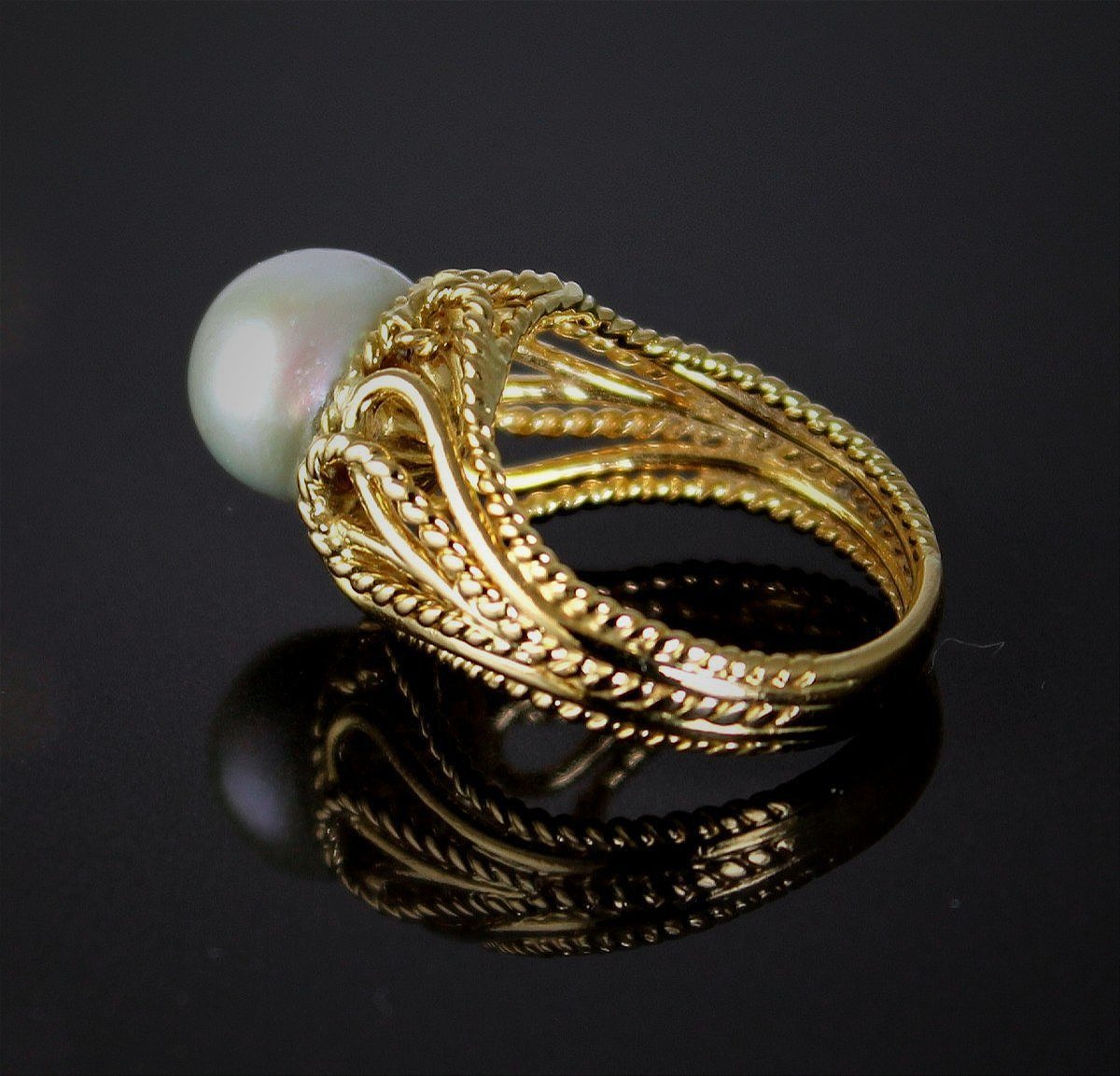 Bague or et perle de culture-photo-4
