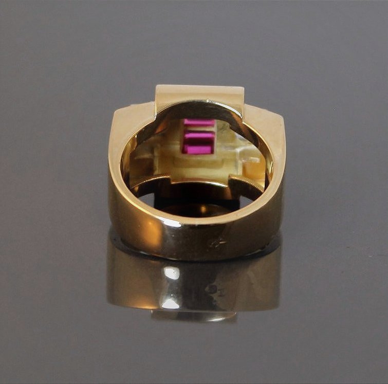 Gold And Platinum Tank Ring - 13.50 G-photo-2