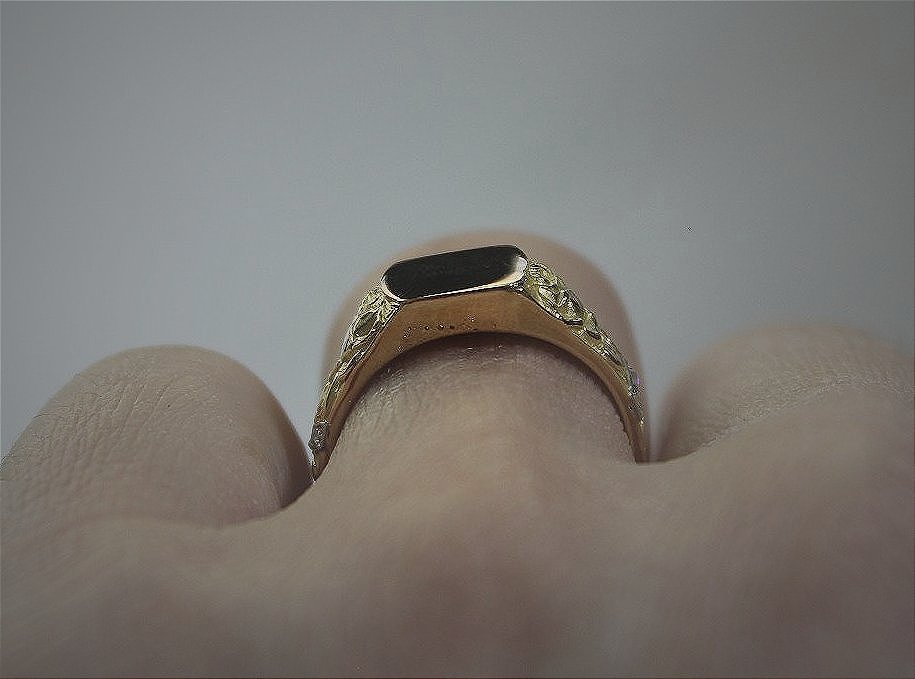 Gold Ring, Art Deco Style Diamonds-photo-1