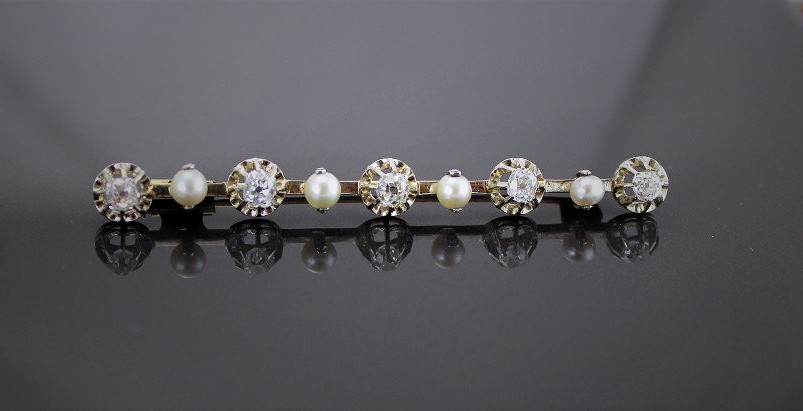 Gold And Diamond Brooch - Early 20th Century