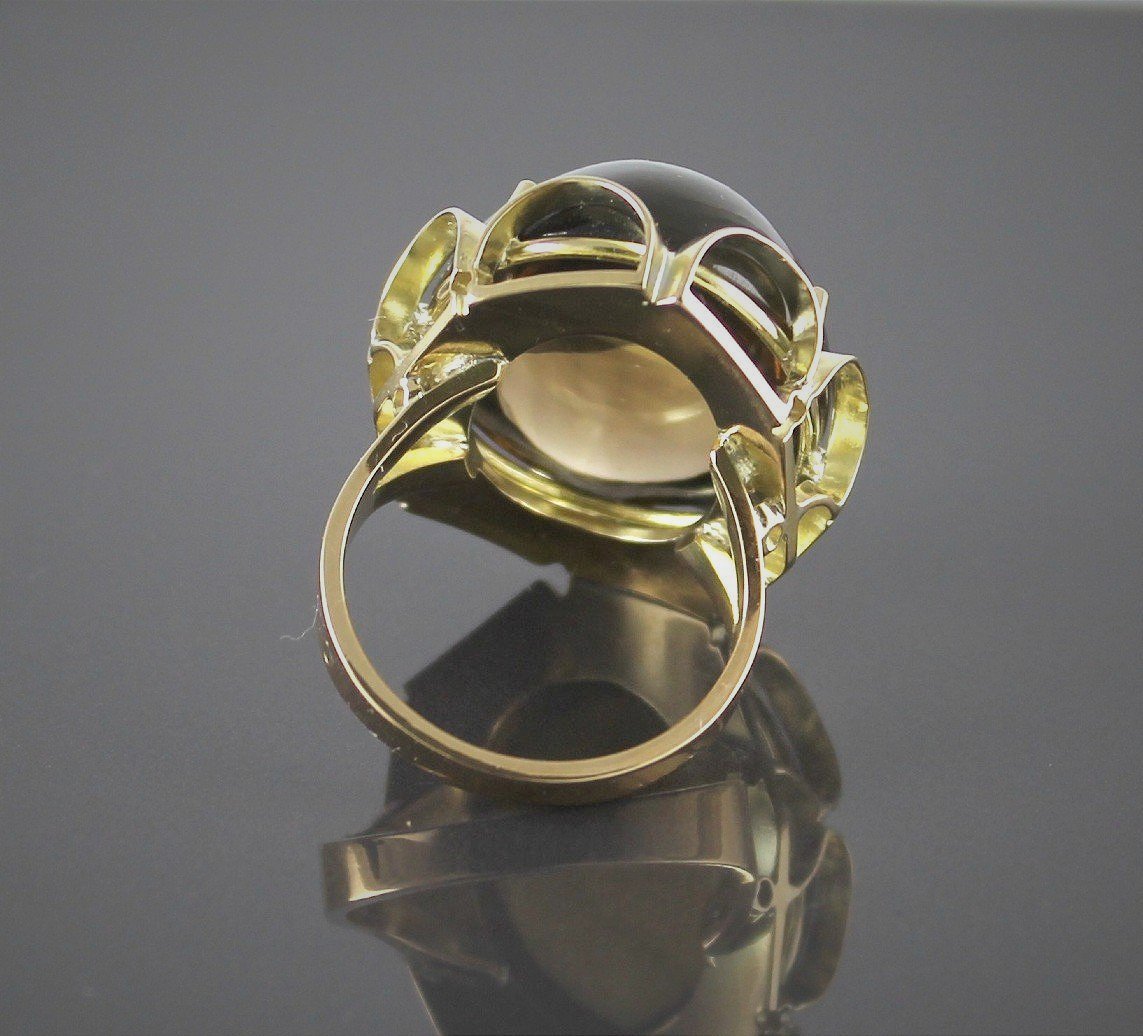 Gold And Cabochon Citrine Ring-photo-4